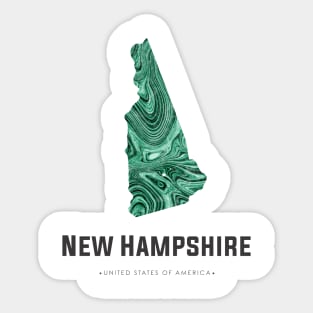 New Hampshire state map abstract green Sticker